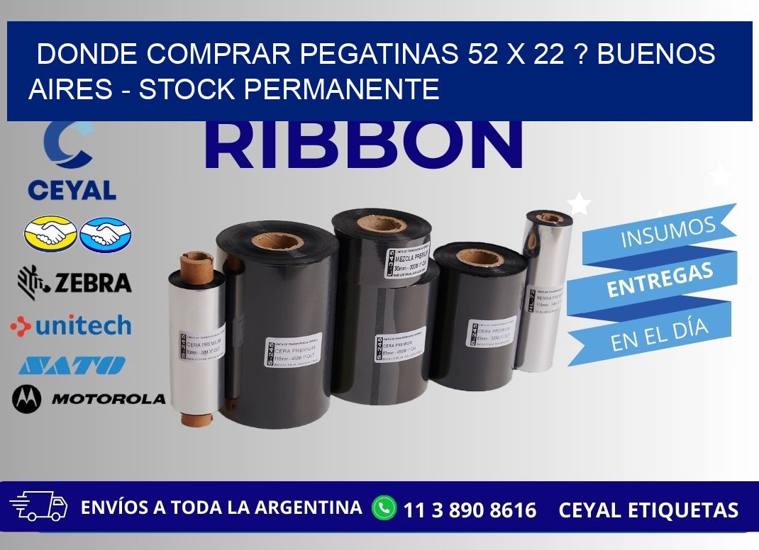 Donde Comprar pegatinas 52 x 22 ? Buenos Aires - Stock permanente
