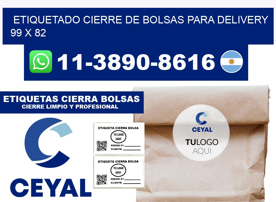 ETIQUETADO CIERRE DE BOLSAS PARA DELIVERY 99 x 82