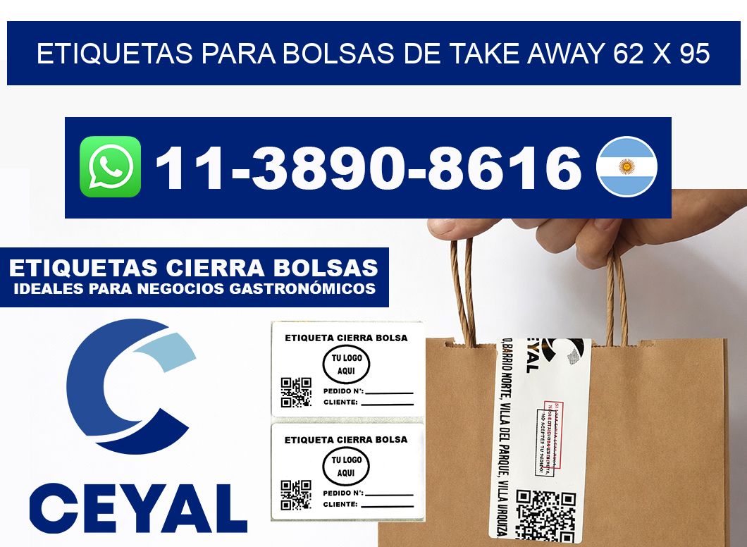 ETIQUETAS PARA BOLSAS DE TAKE AWAY 62 x 95