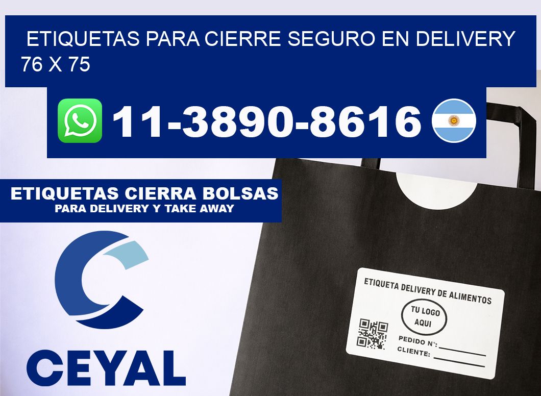 ETIQUETAS PARA CIERRE SEGURO EN DELIVERY 76 x 75