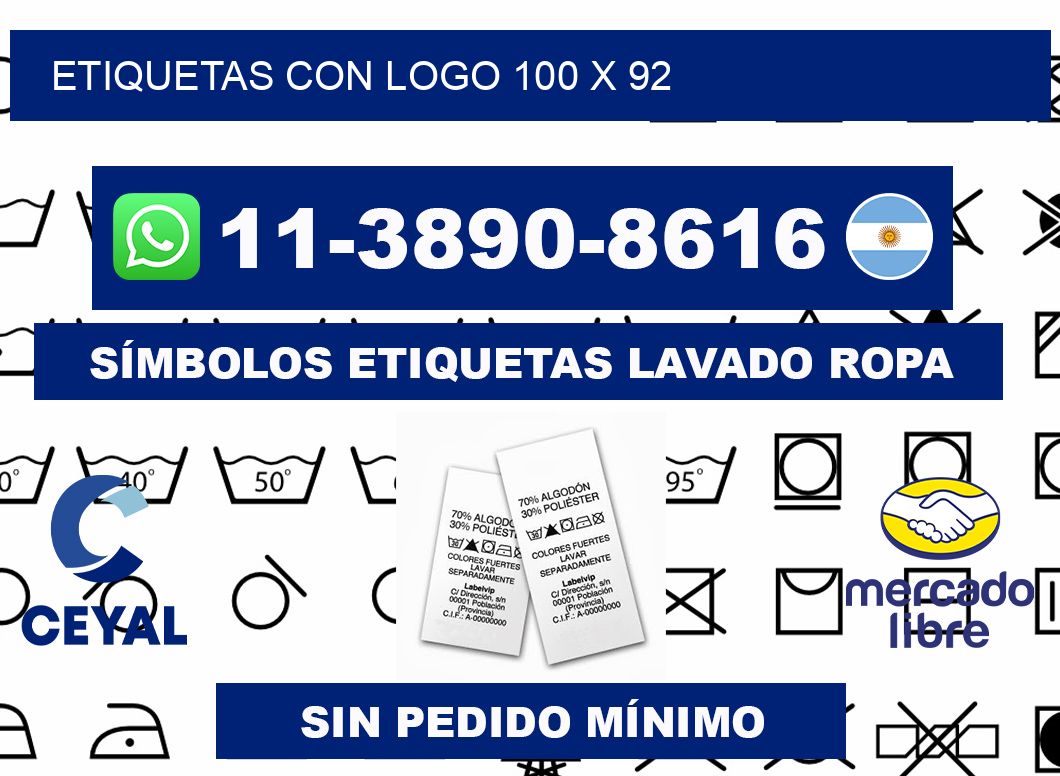 Etiquetas con logo 100 x 92