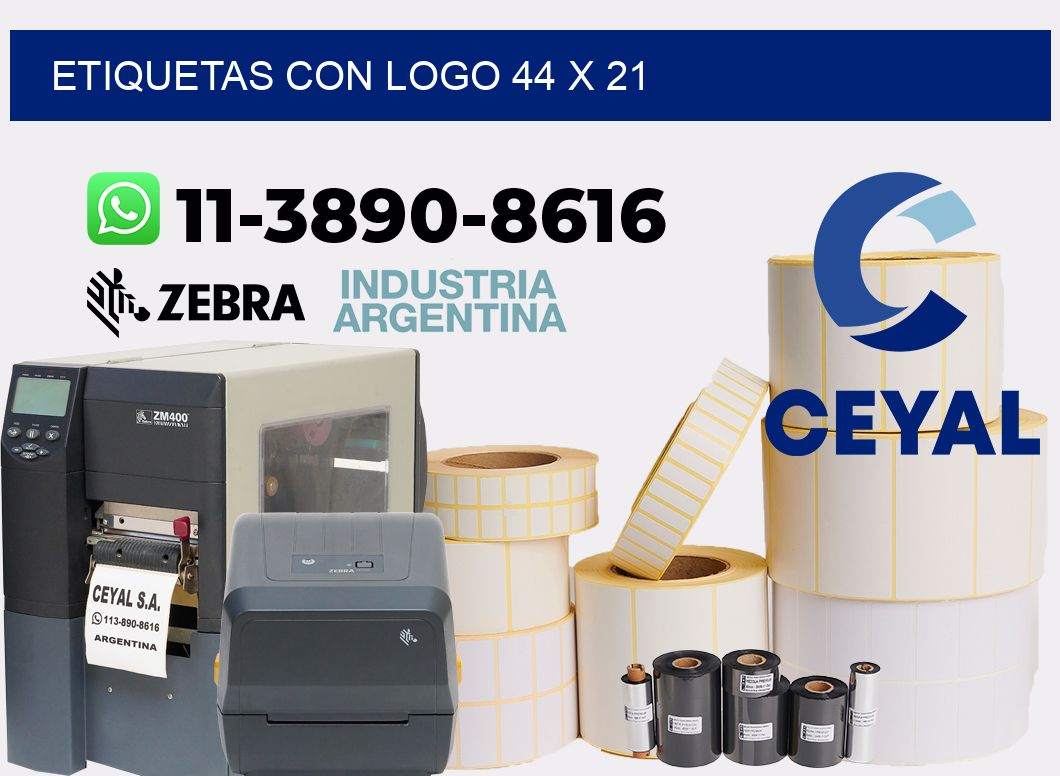 Etiquetas con logo 44 x 21