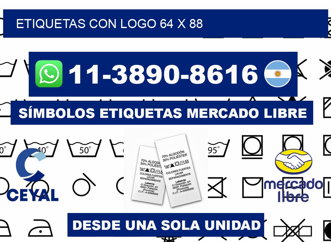 Etiquetas con logo 64 x 88