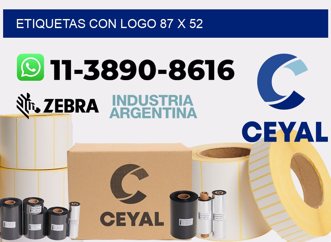 Etiquetas con logo 87 x 52
