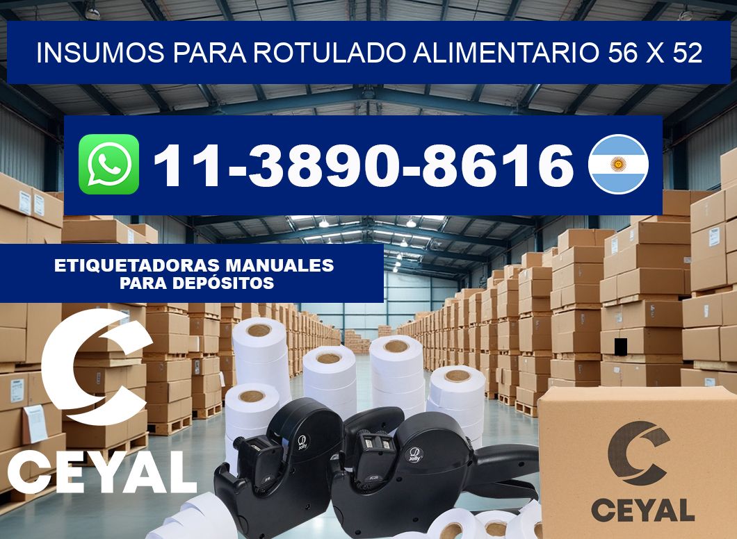 Insumos para rotulado alimentario 56 x 52