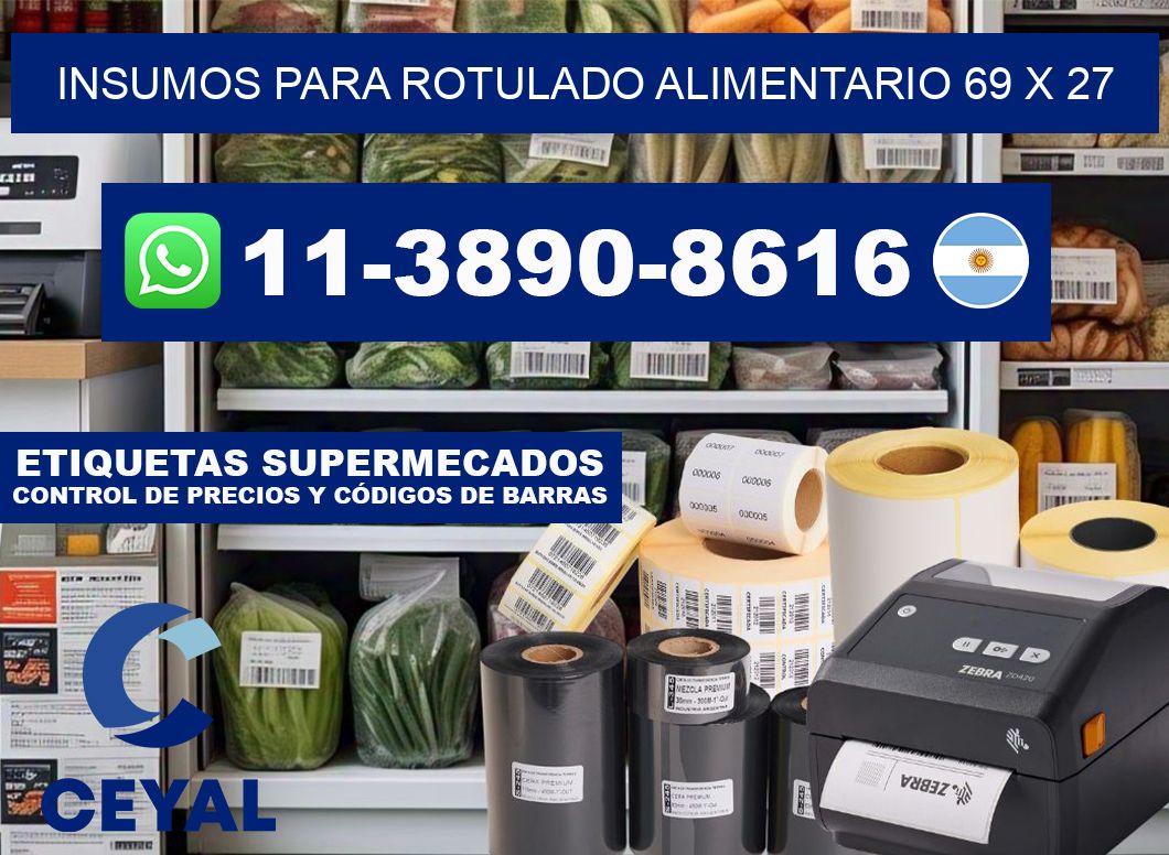 Insumos para rotulado alimentario 69 x 27
