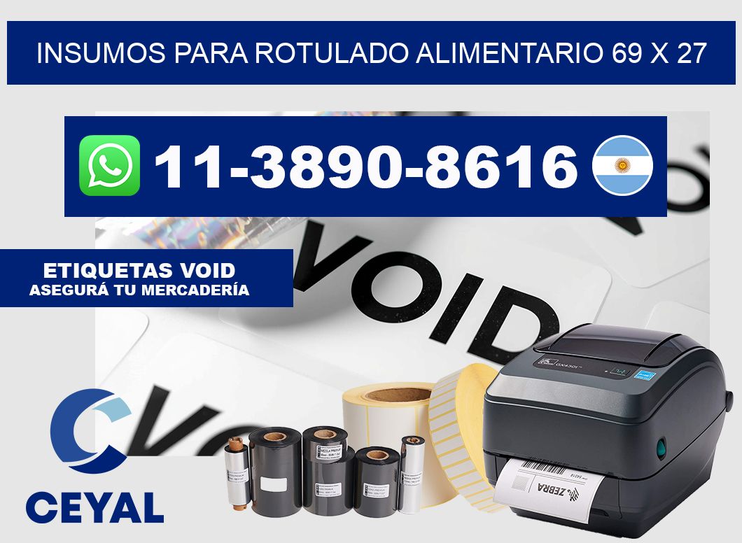 Insumos para rotulado alimentario 69 x 27