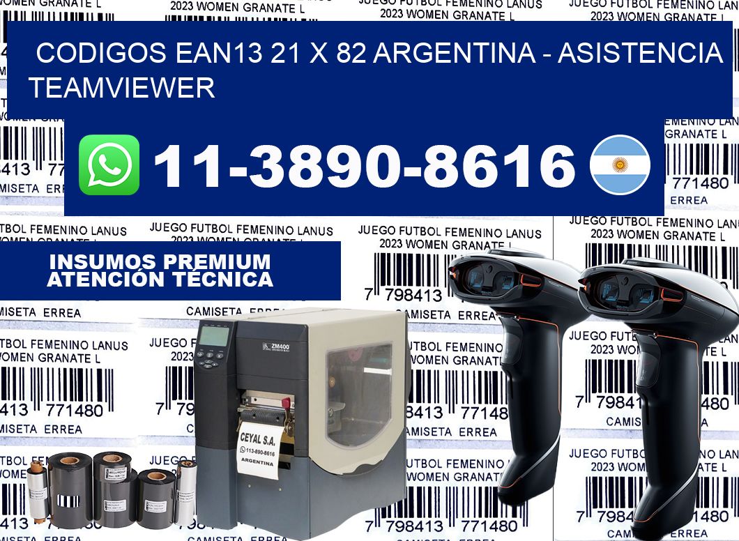 codigos ean13 21 x 82 argentina – asistencia teamviewer