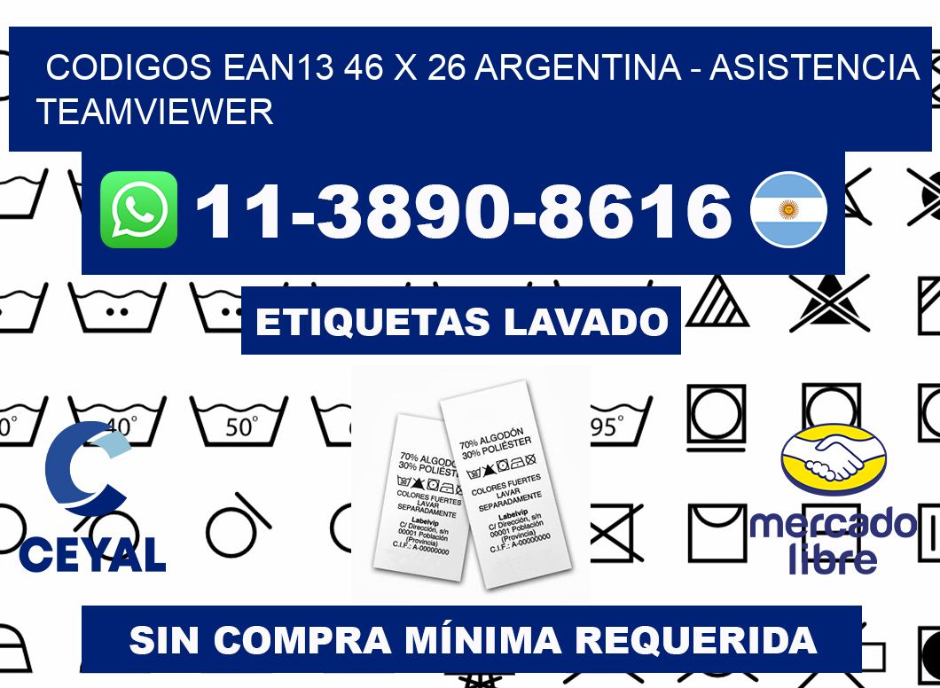 codigos ean13 46 x 26 argentina - asistencia teamviewer