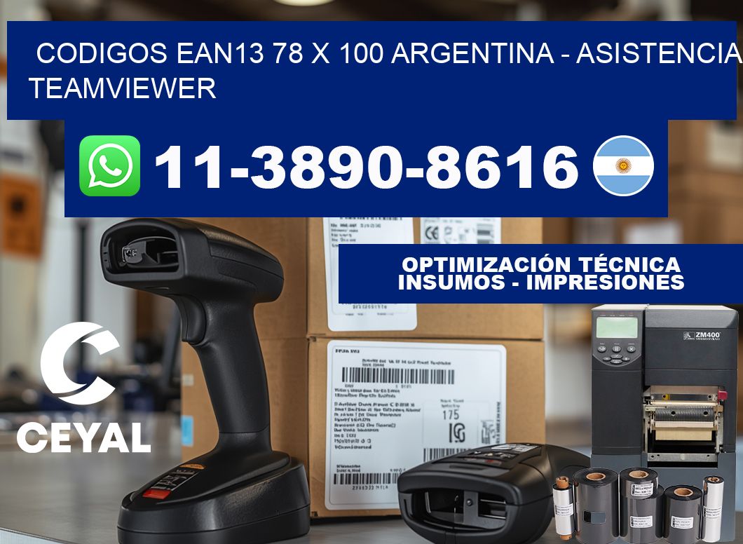 codigos ean13 78 x 100 argentina - asistencia teamviewer