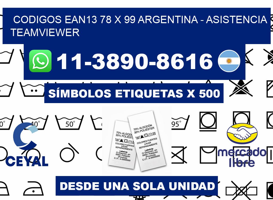 codigos ean13 78 x 99 argentina - asistencia teamviewer