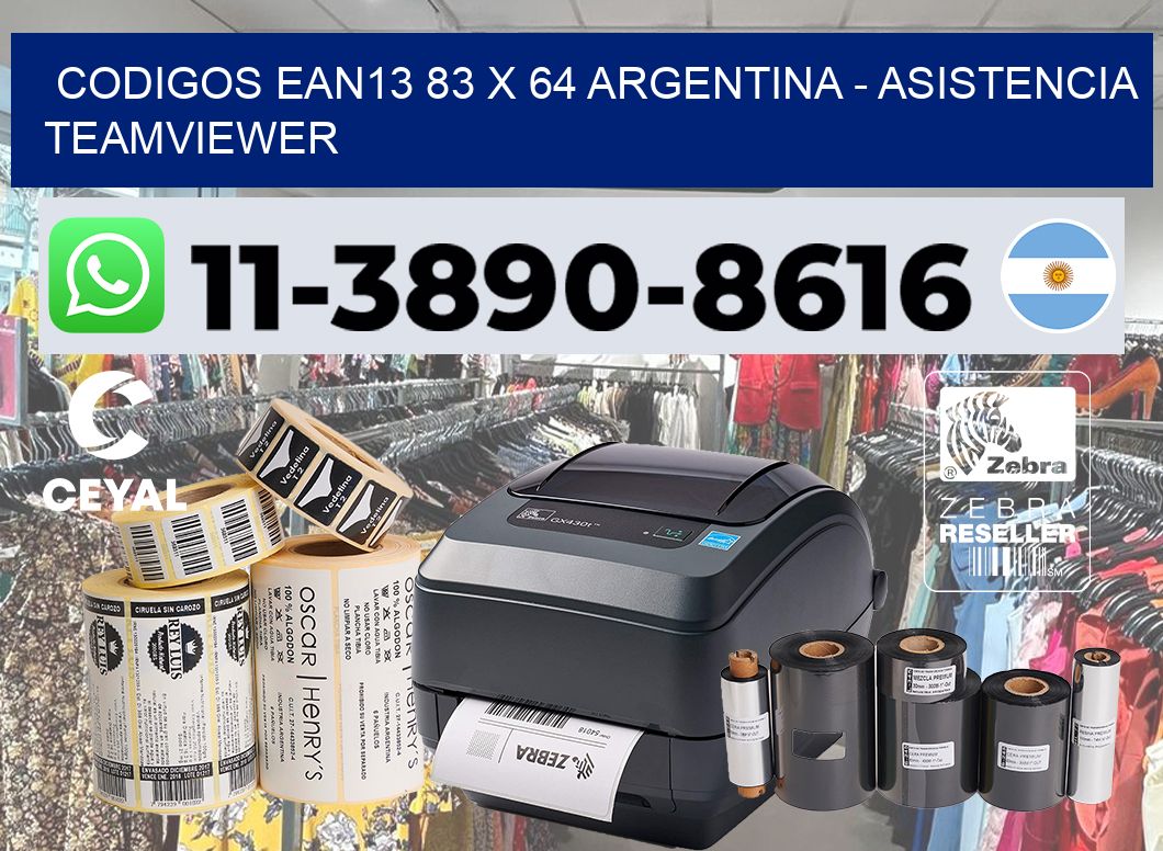 codigos ean13 83 x 64 argentina - asistencia teamviewer
