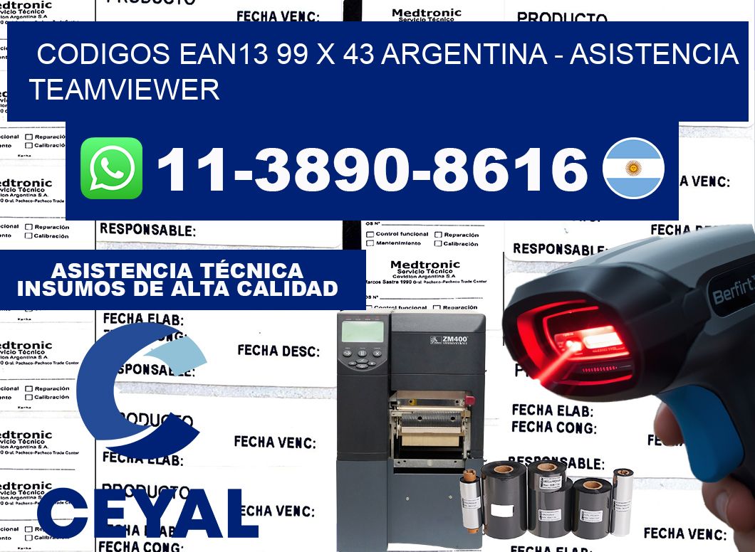 codigos ean13 99 x 43 argentina - asistencia teamviewer