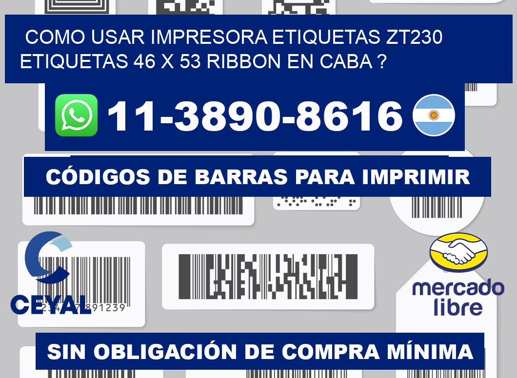 como usar impresora etiquetas zt230 etiquetas 46 x 53 ribbon en CABA ?