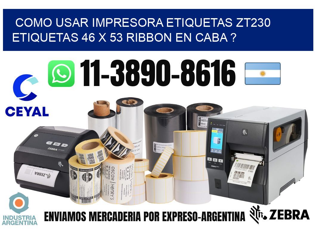 como usar impresora etiquetas zt230 etiquetas 46 x 53 ribbon en CABA ?