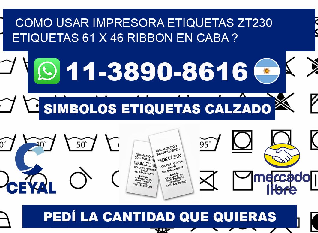 como usar impresora etiquetas zt230 etiquetas 61 x 46 ribbon en CABA ?