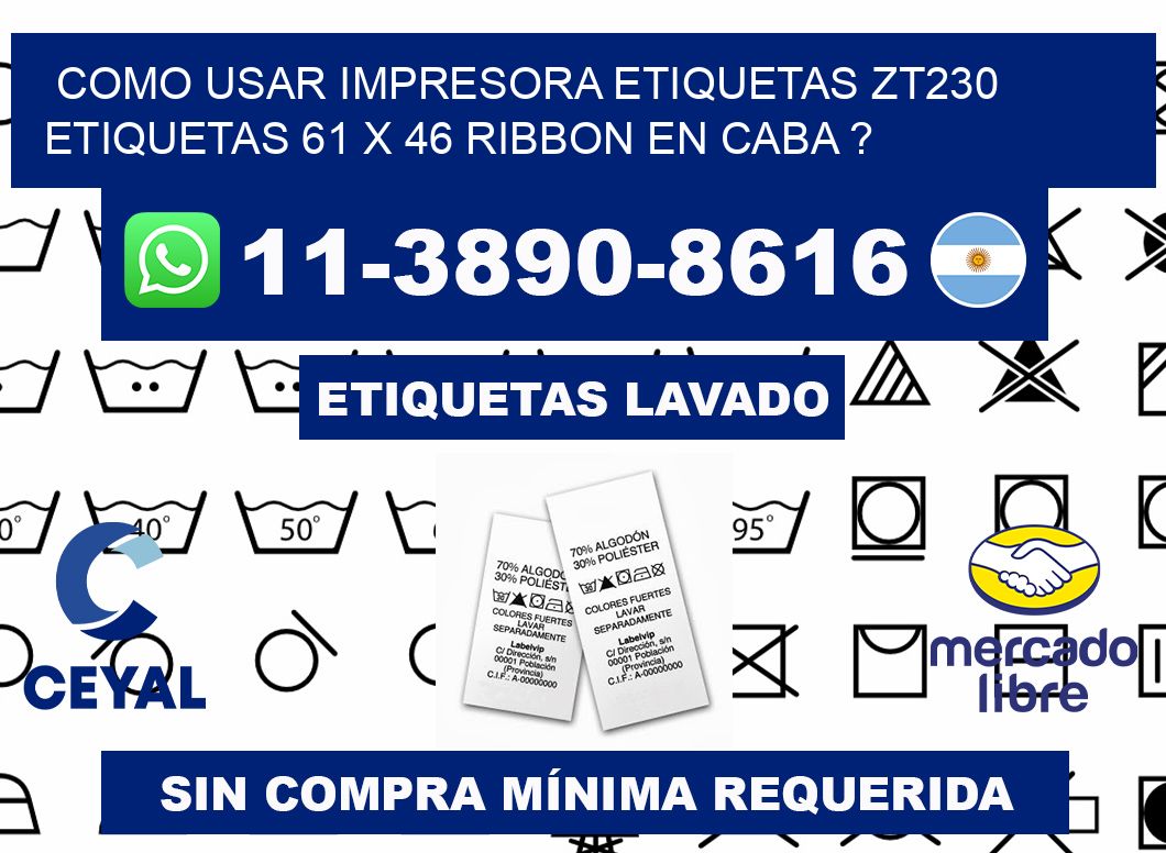 como usar impresora etiquetas zt230 etiquetas 61 x 46 ribbon en CABA ?