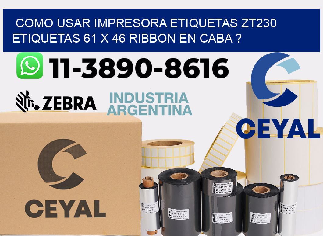 como usar impresora etiquetas zt230 etiquetas 61 x 46 ribbon en CABA ?