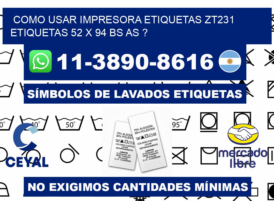 como usar impresora etiquetas zt231 etiquetas 52 x 94 BS AS ?