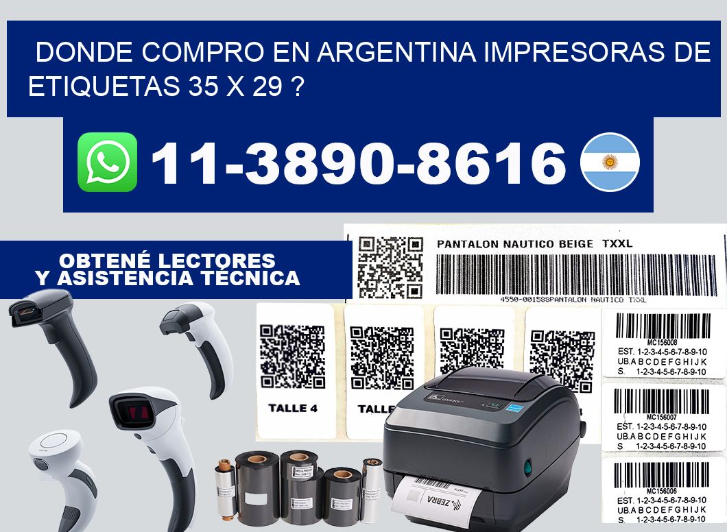 donde compro en argentina impresoras de etiquetas 35 x 29 ?