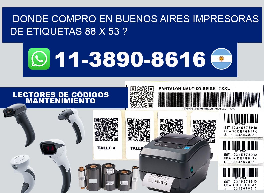donde compro en buenos aires impresoras de etiquetas 88 x 53 ?