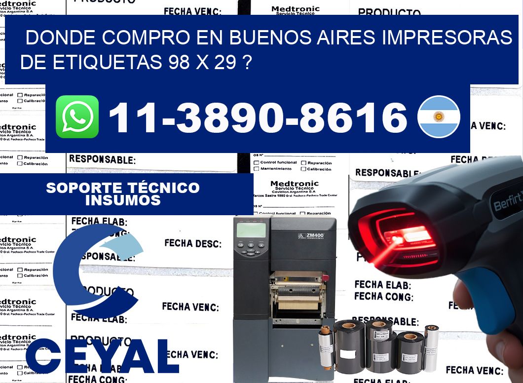 donde compro en buenos aires impresoras de etiquetas 98 x 29 ?