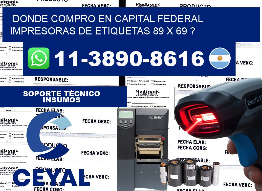 donde compro en capital federal impresoras de etiquetas 89 x 69 ?