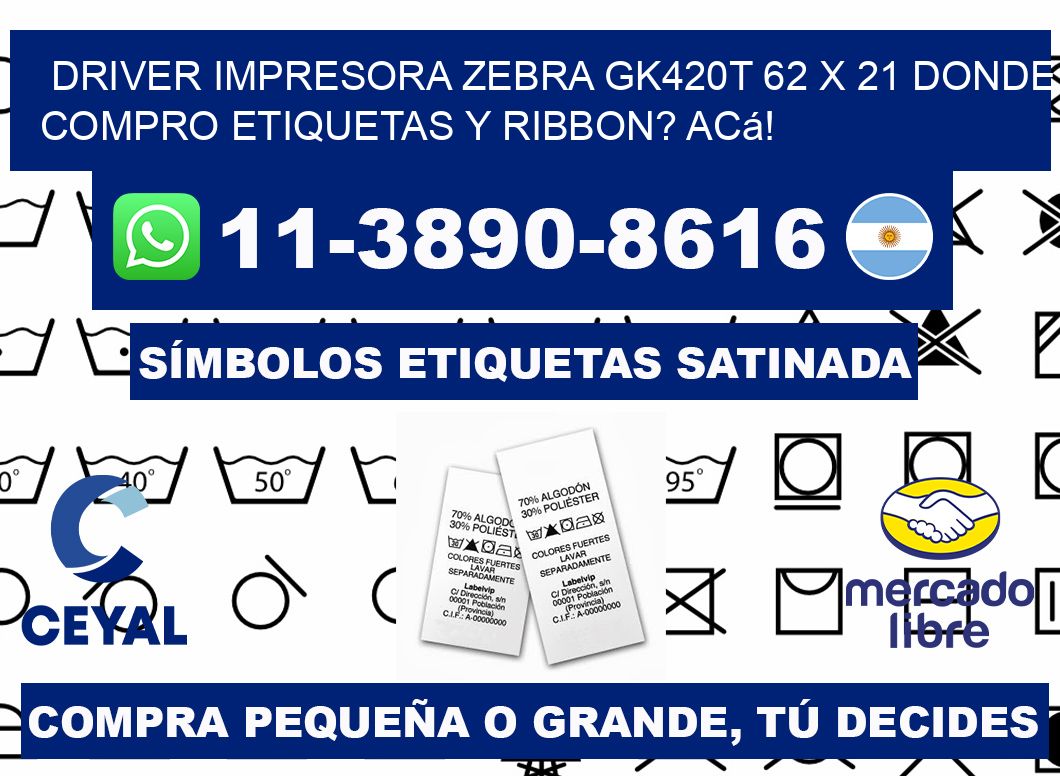 driver impresora zebra gk420t 62 x 21 Donde compro etiquetas y ribbon? Acá!