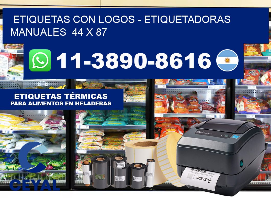 etiquetas con logos – Etiquetadoras Manuales  44 x 87