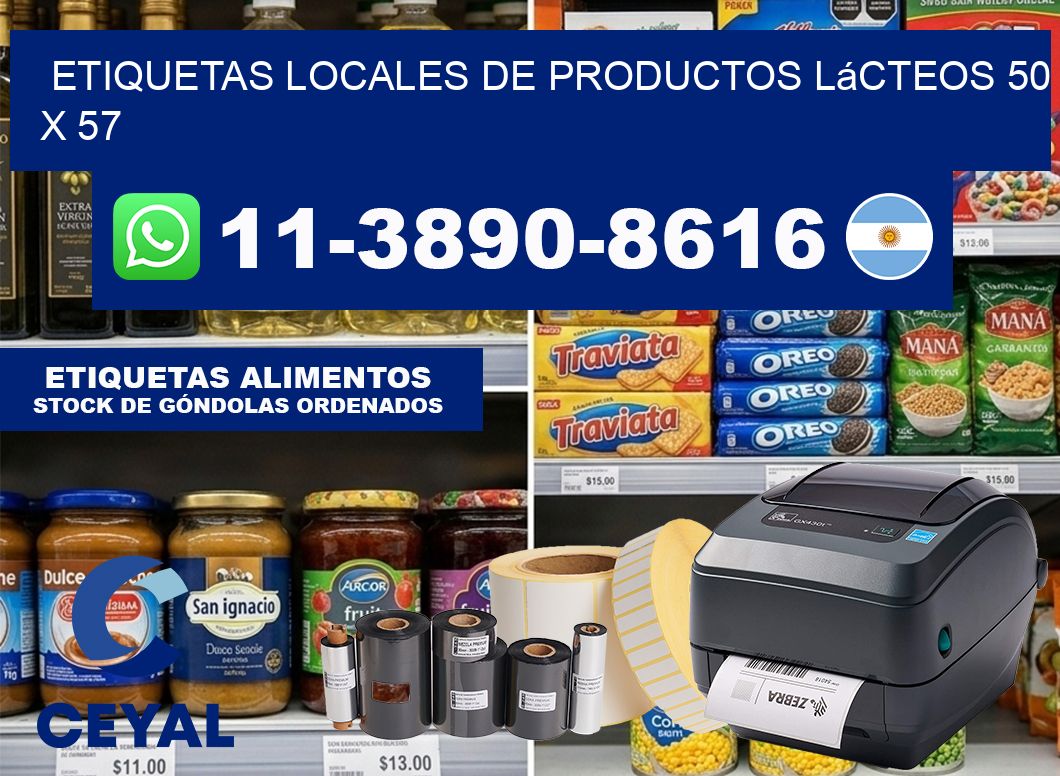 etiquetas locales de productos lácteos 50 x 57