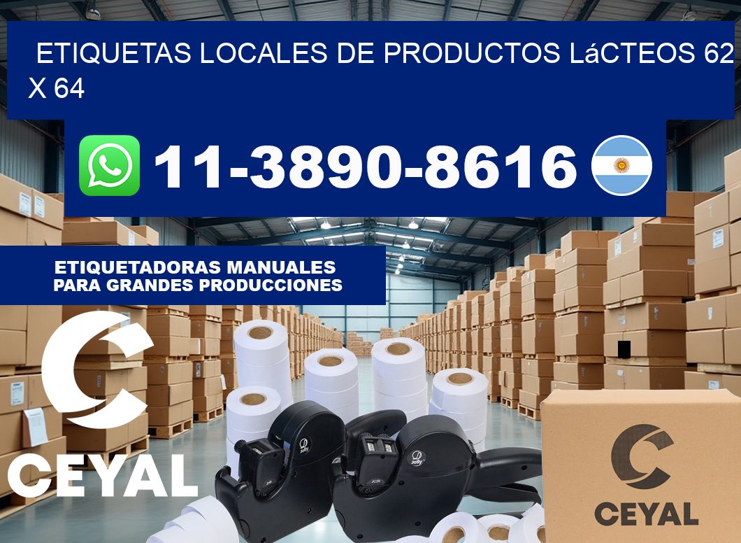 etiquetas locales de productos lácteos 62 x 64