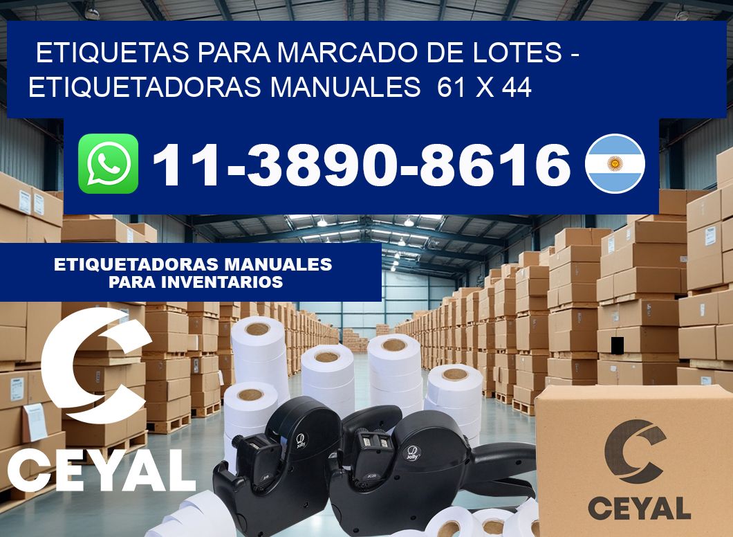 etiquetas para marcado de lotes – Etiquetadoras Manuales  61 x 44