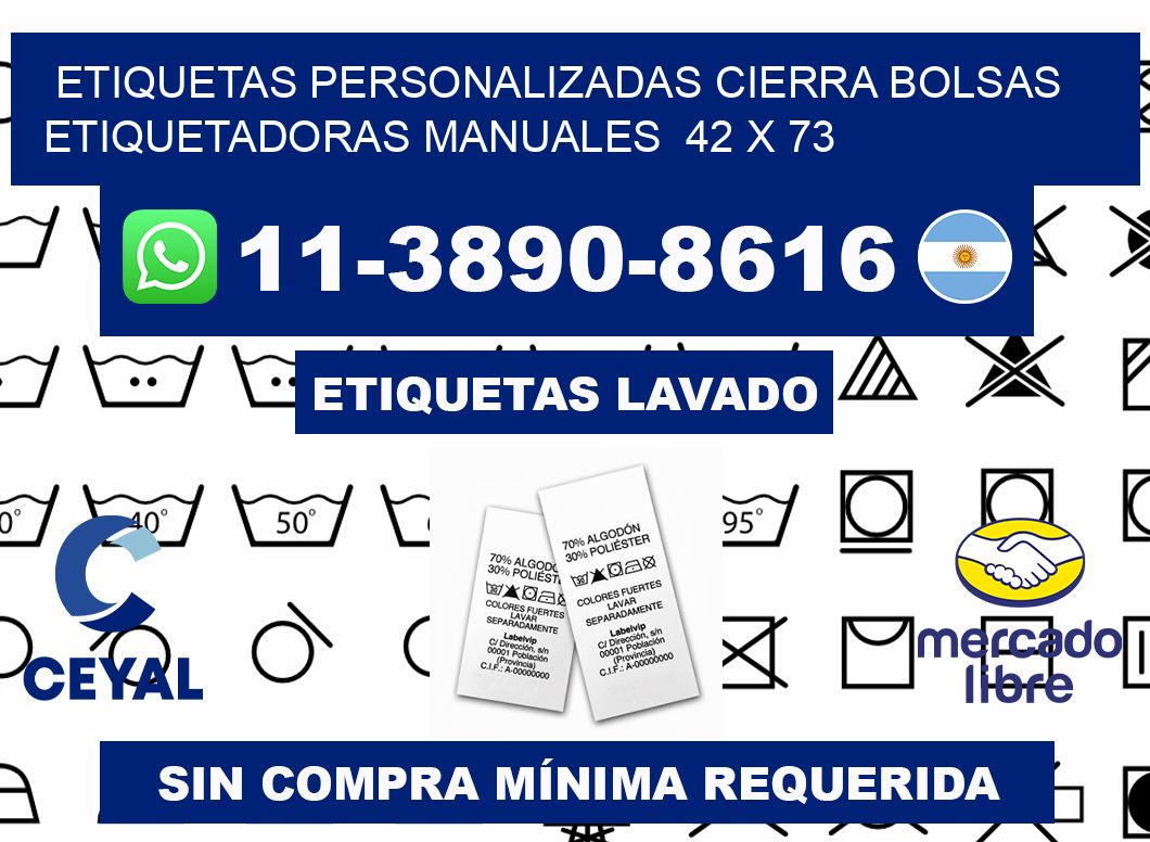 etiquetas personalizadas cierra bolsas  Etiquetadoras Manuales  42 x 73