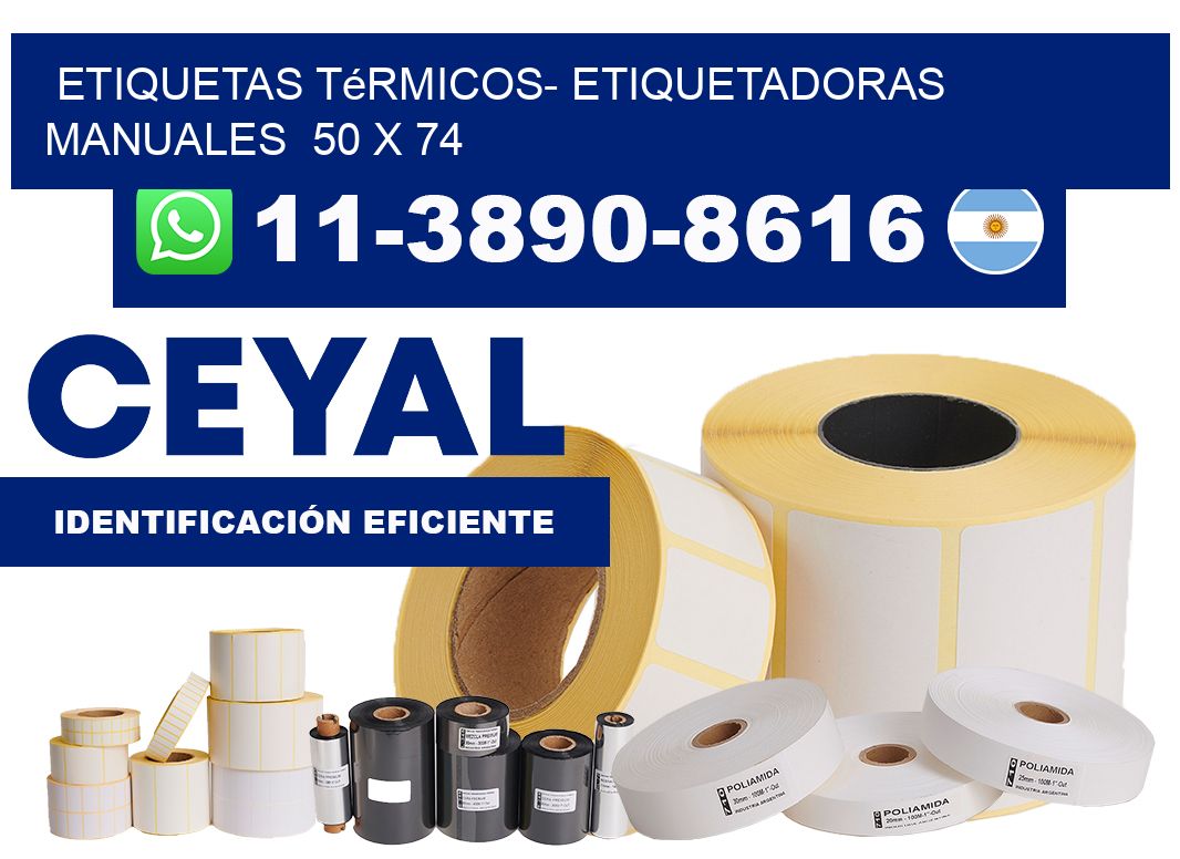 etiquetas térmicos- Etiquetadoras Manuales  50 x 74