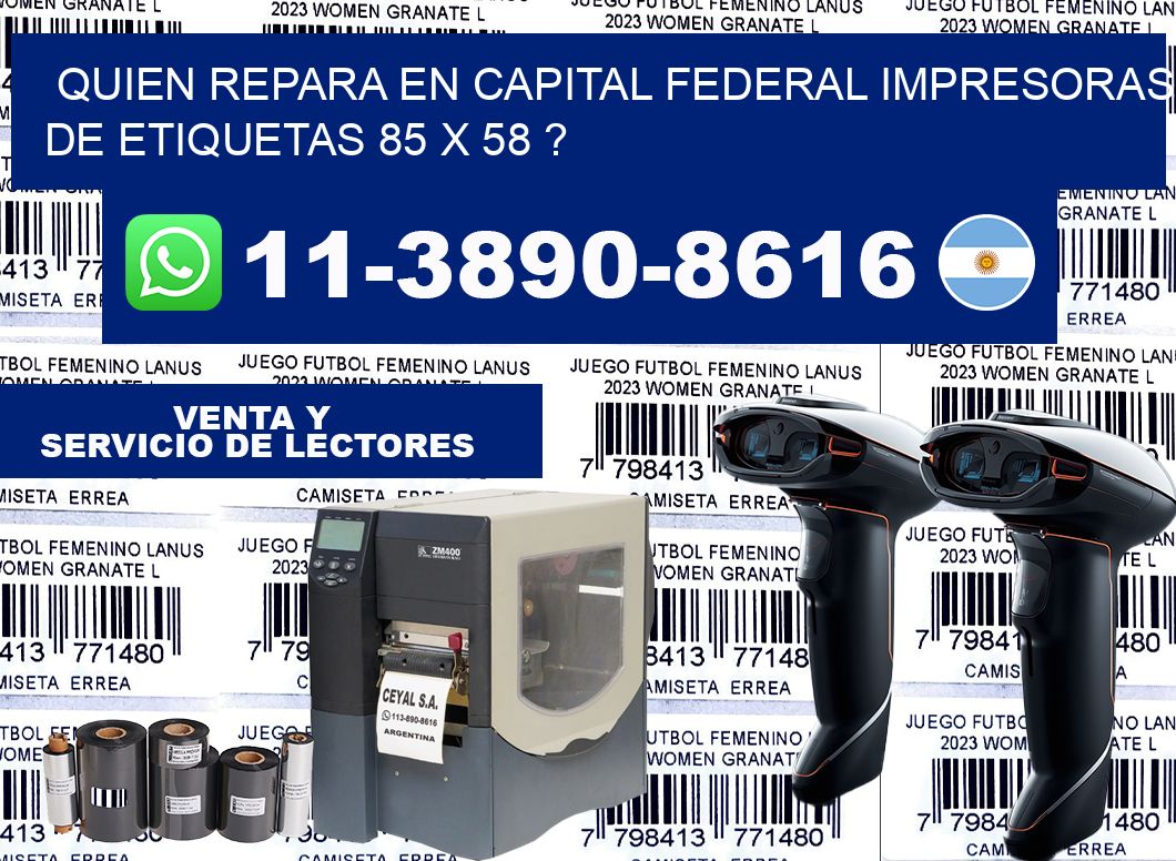 quien repara en capital federal impresoras de etiquetas 85 x 58 ?