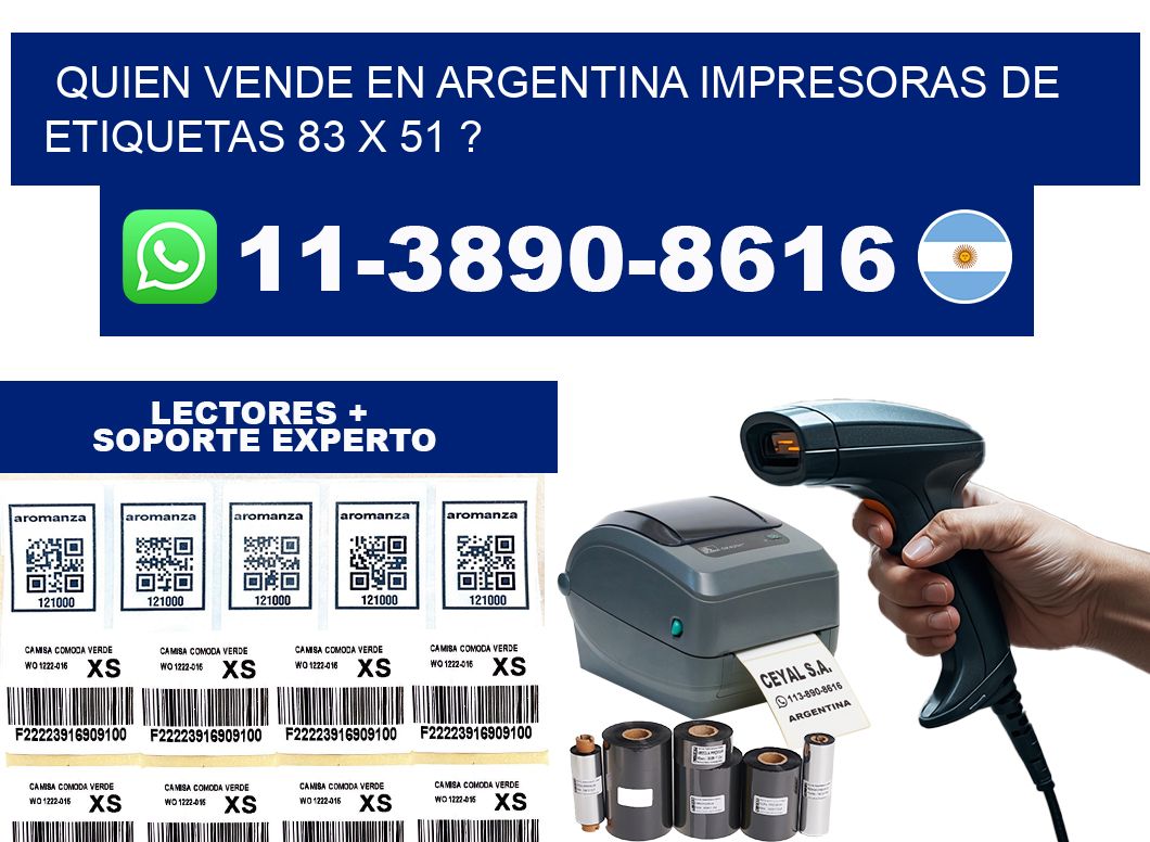 quien vende en argentina impresoras de etiquetas 83 x 51 ?