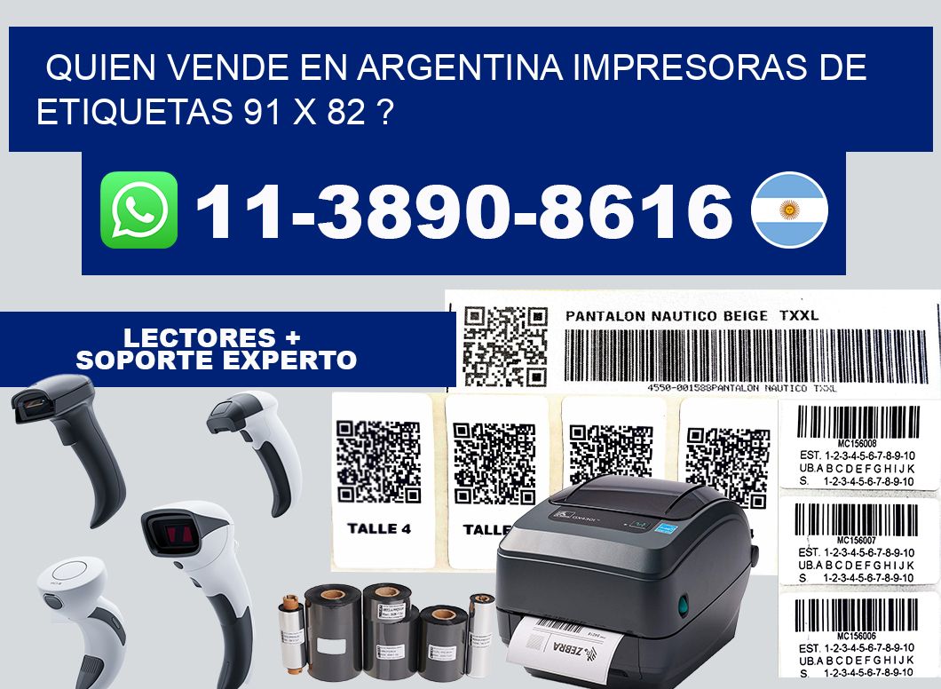 quien vende en argentina impresoras de etiquetas 91 x 82 ?