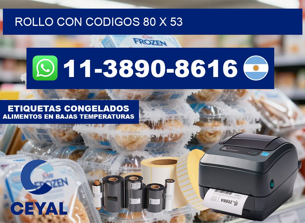rollo con codigos 80 x 53