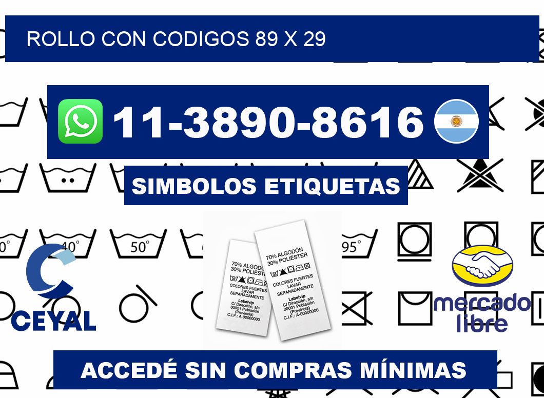 rollo con codigos 89 x 29