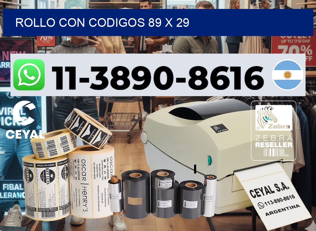 rollo con codigos 89 x 29