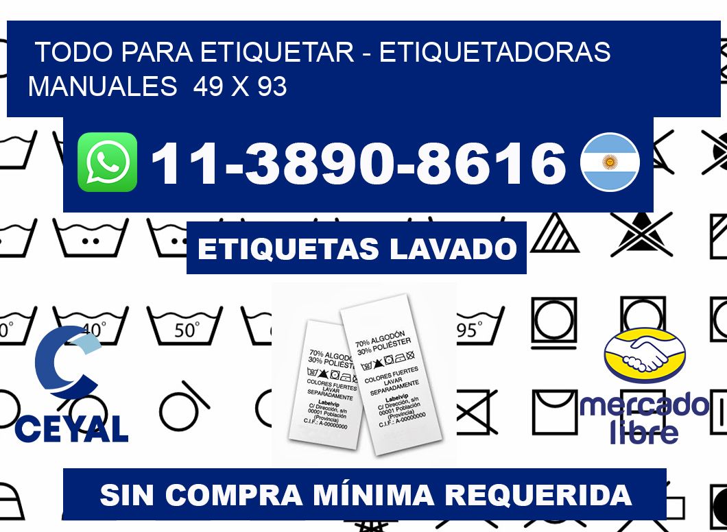 todo para etiquetar - Etiquetadoras Manuales  49 x 93