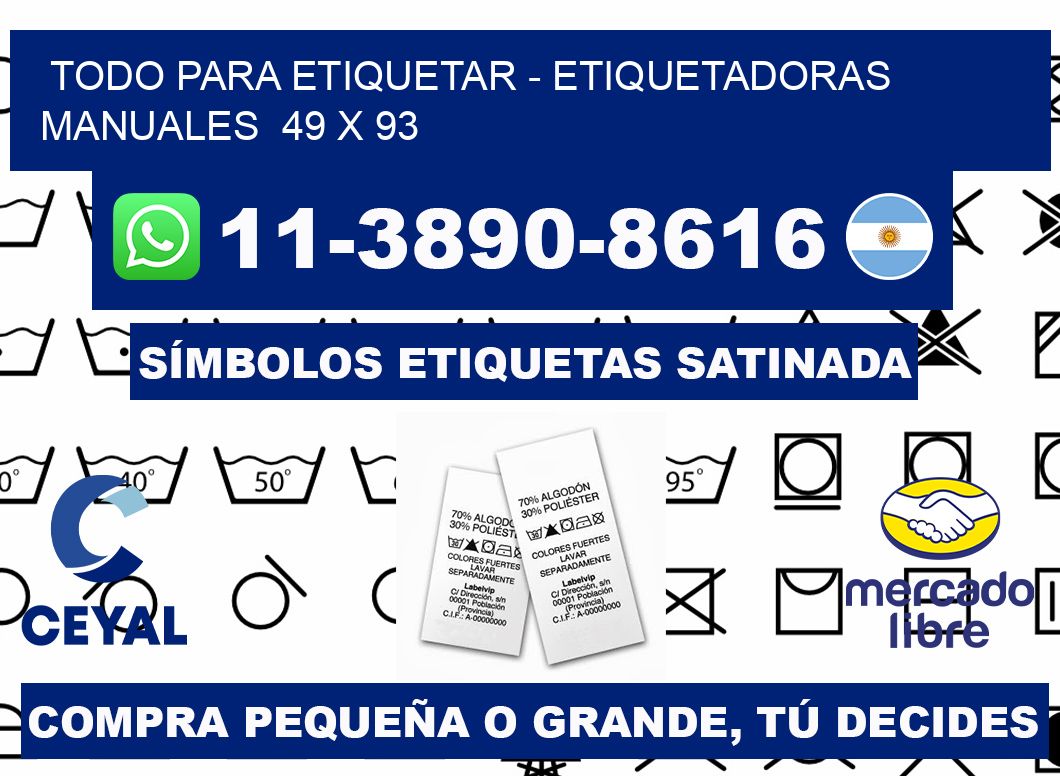 todo para etiquetar - Etiquetadoras Manuales  49 x 93