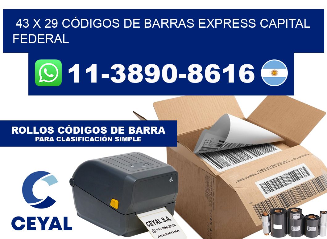 43 x 29 CÓDIGOS DE BARRAS EXPRESS CAPITAL FEDERAL