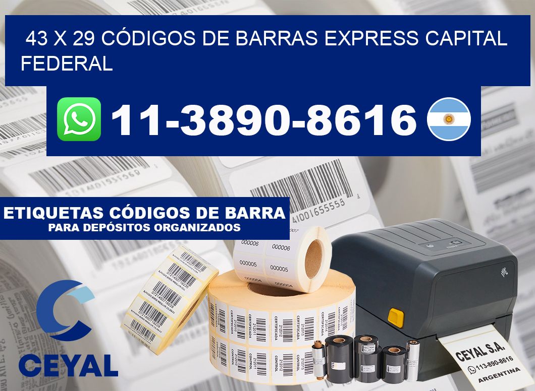 43 x 29 CÓDIGOS DE BARRAS EXPRESS CAPITAL FEDERAL