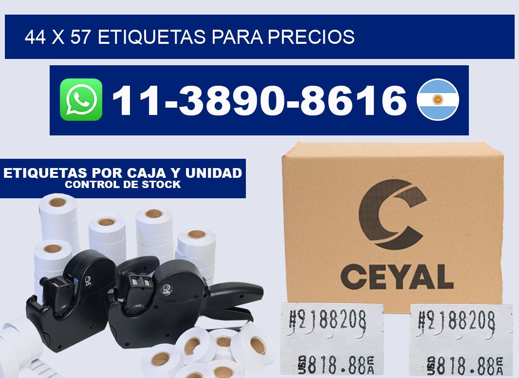 44 x 57 etiquetas para precios