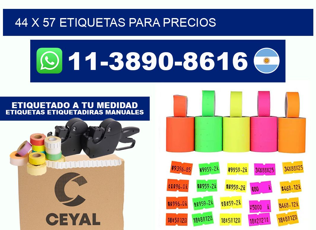 44 x 57 etiquetas para precios