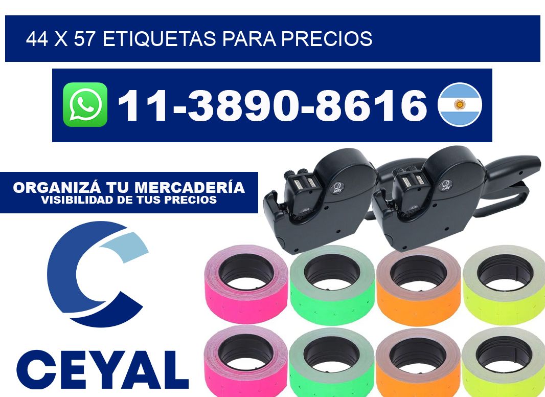 44 x 57 etiquetas para precios