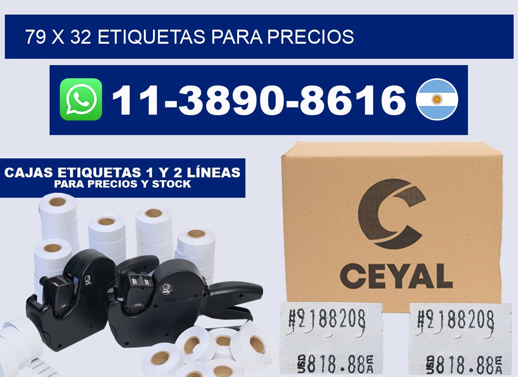 79 x 32 etiquetas para precios