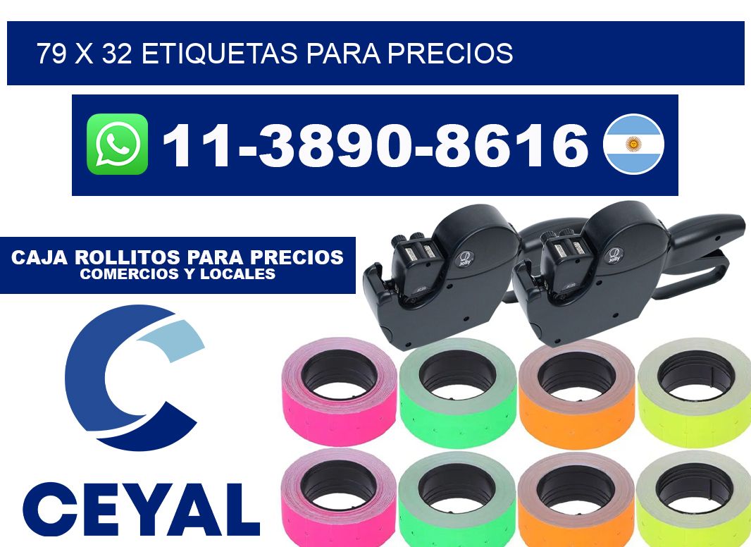 79 x 32 etiquetas para precios