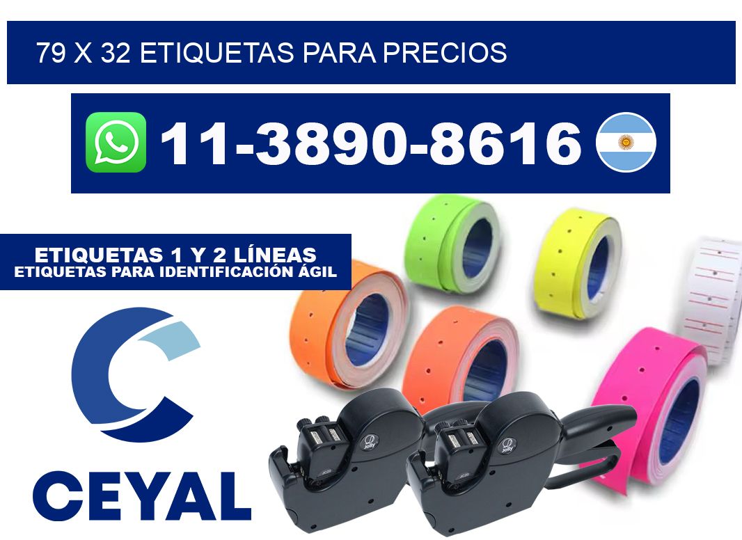 79 x 32 etiquetas para precios